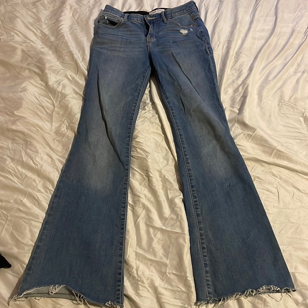 Knox Rose boot-cut jeans.